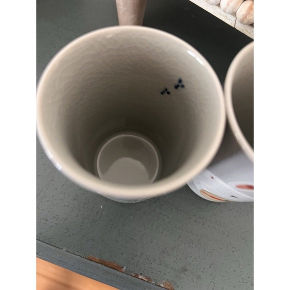 Teavana Fine Stoneware Yunomi Tea Cup Mug Rabbit Bunny Trails Carrot Japan 3.75" - Picture 2 of 5